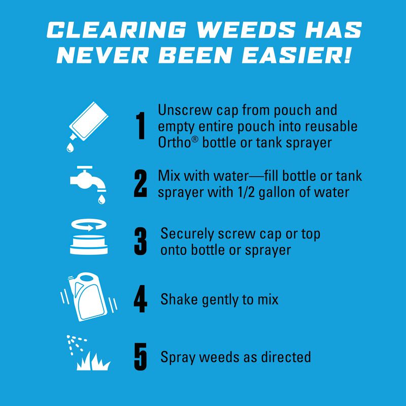 Ortho® GroundClear® Weed & Grass Killer Super Concentrate₁ Refill Pouches image number null