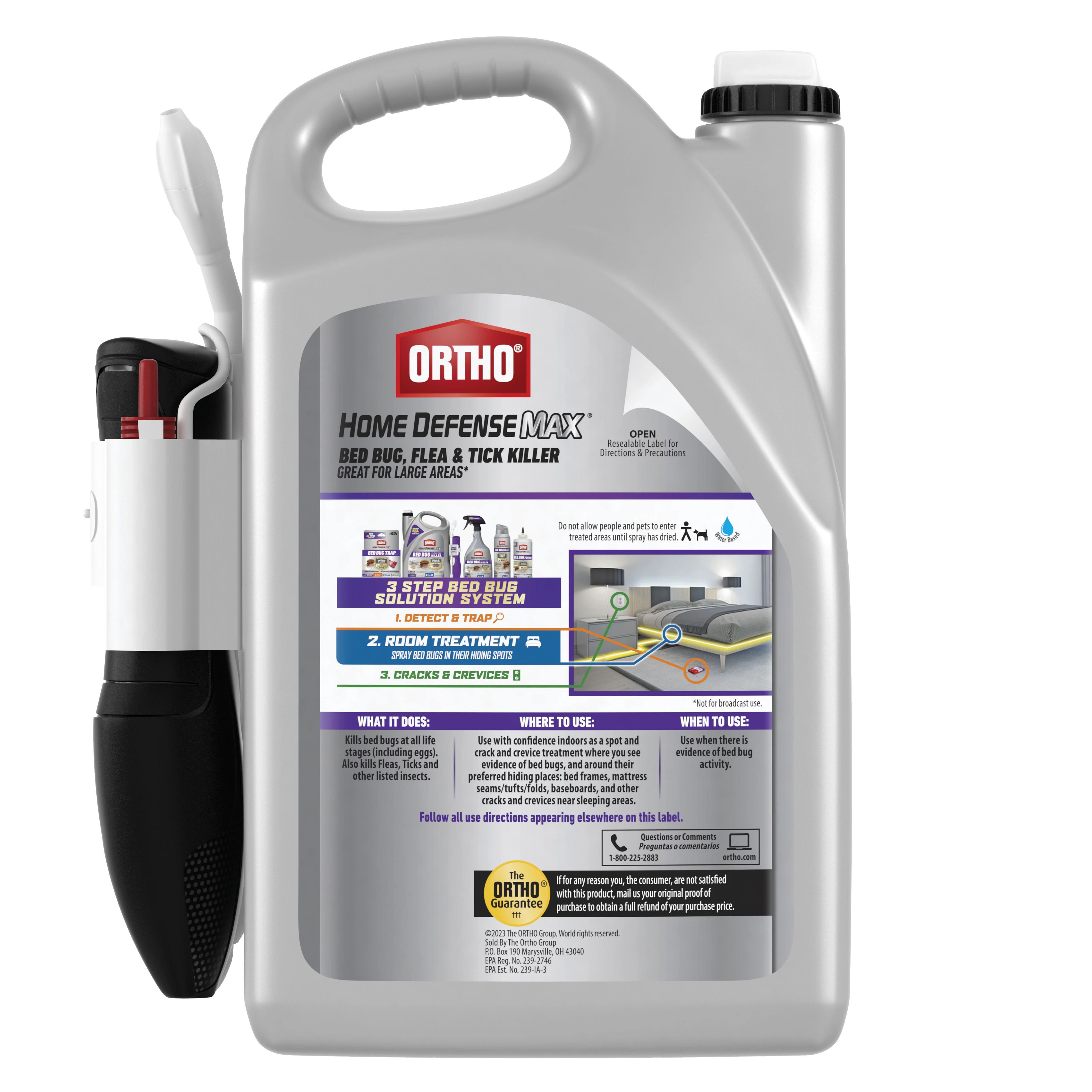 Ortho Home Defense MAX Bed Bug Flea Tick Killer with Comfort